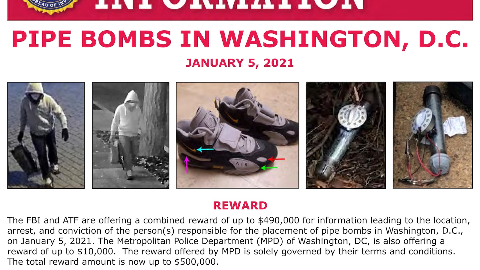 FBI releases new video of a suspect planting a pipe bomb near DNC offices on eve of the Capitol riot